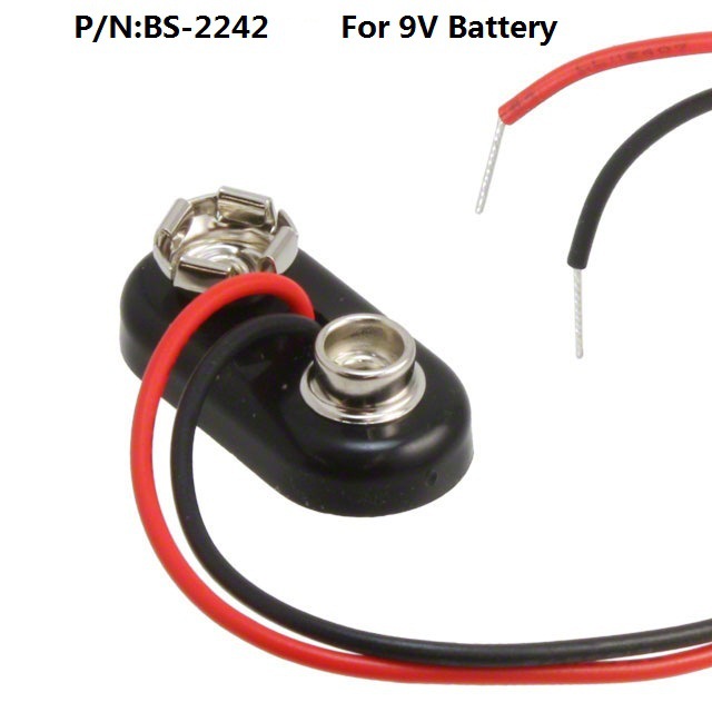 CANWAY BS-2242,9V电池扣座,T型,PREMIUM 9V BATTERY STRAPS