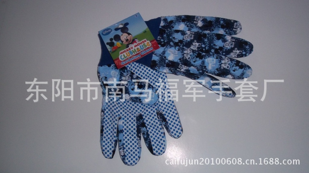 花园手套  园林手套 儿童花园手套  纯棉花园手套 点珠手套