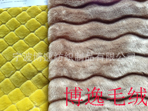 供应割圈绒提花人造毛皮仿兽人造毛（服装鞋帽人造毛皮）