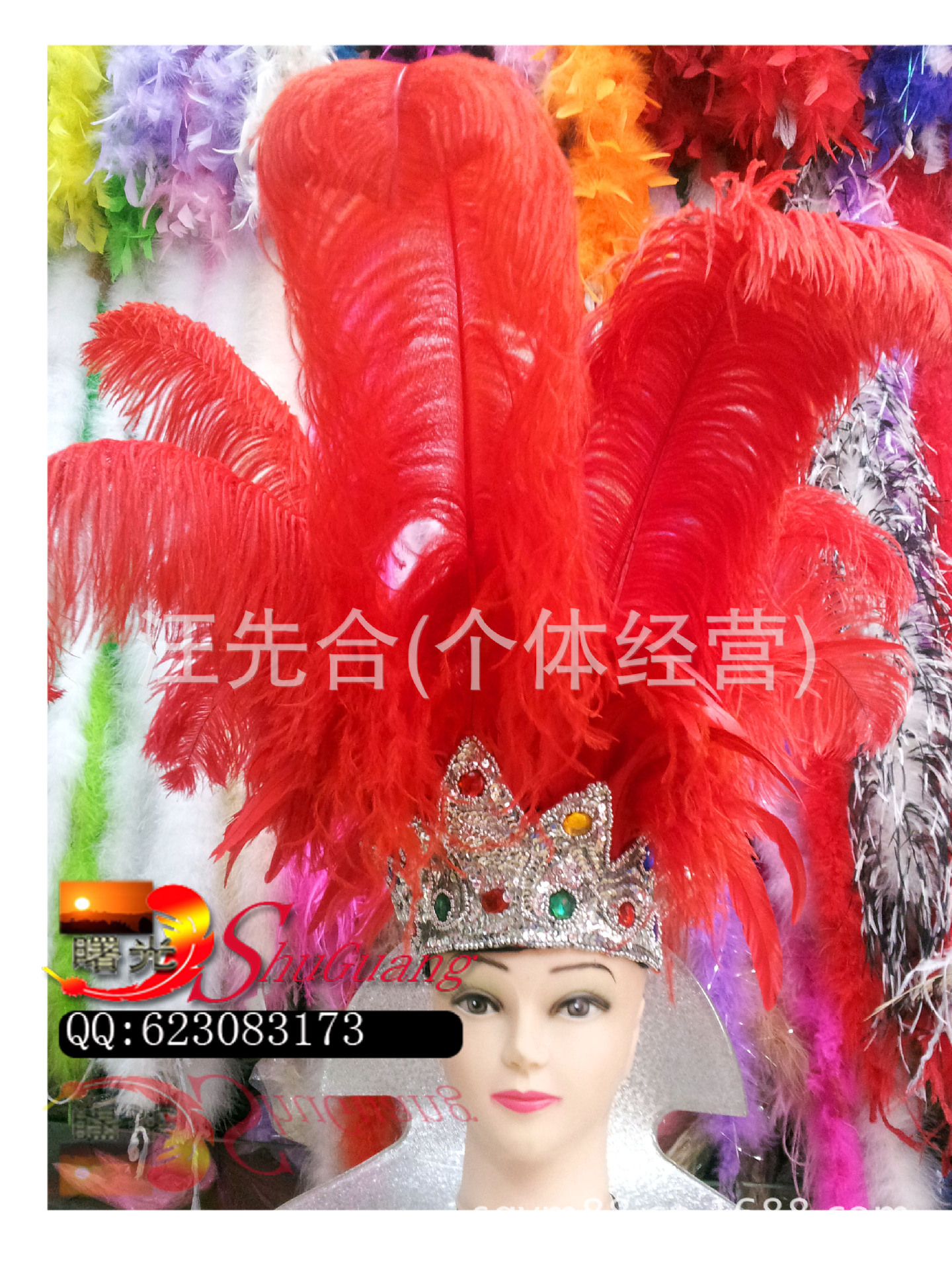 鸵鸟毛头带 ，多色定做，给你新的视觉感受，心灵的震撼。详情图2