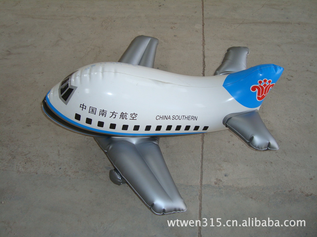 格萨批发供应PVC充气飞机  民航广告飞机模型 6P环保无毒