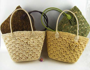 Double Layer Crossover Braided Beach Bag