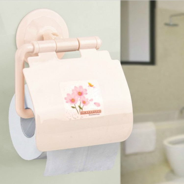 8812创意卫生间防水吸盘纸巾架优质塑料纸巾盒大卷纸巾抽厂家批发|ru