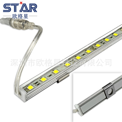 定制灯条5050高亮防水LED硬灯铝条线条灯设备照明U型平底5730厂家