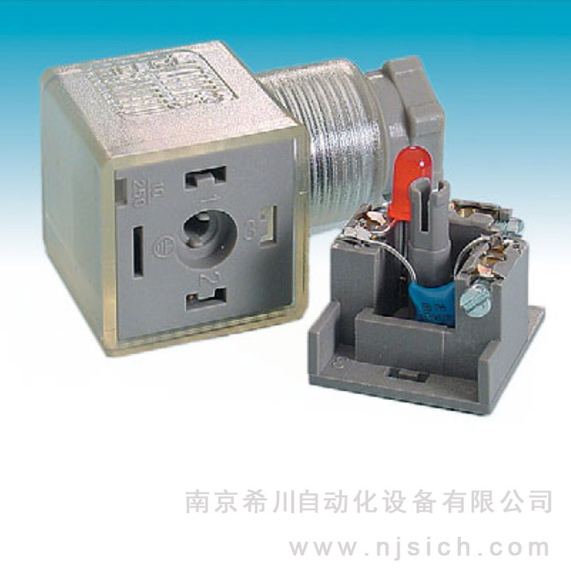 DIN43650系列 电磁阀插头 带LED指示灯  电压DC 24或AC 220V