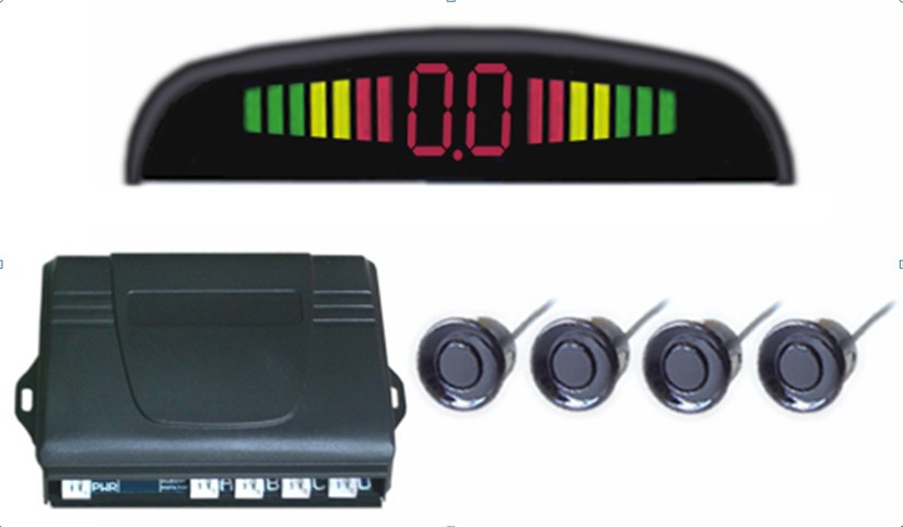 LED数码语音/蜂鸣BIBI声倒车雷达 倒车雷达 大小月牙 4S 出口专用|ru