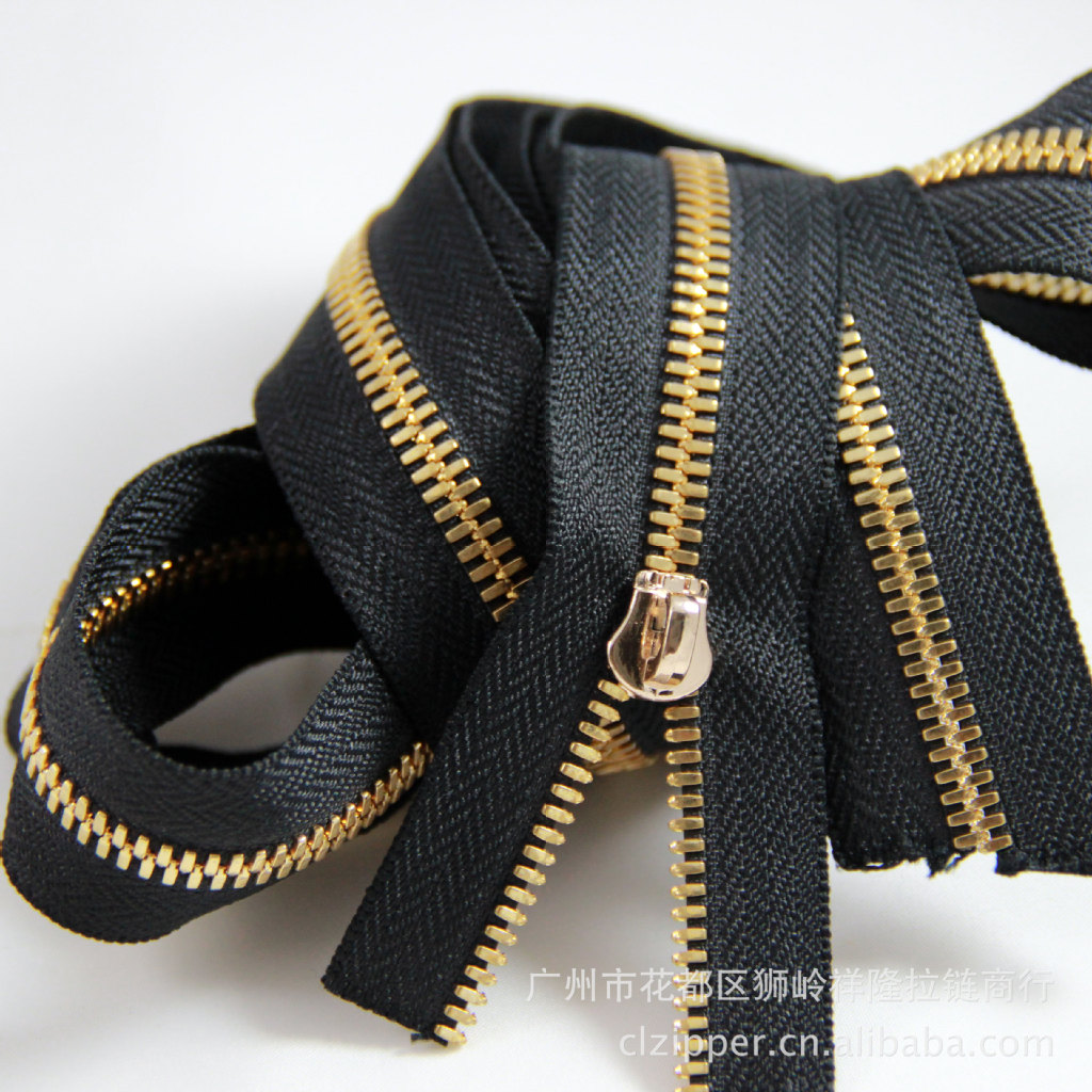 5#黄金玉米牙双拉码装金属拉链 畅销义乌/东莞/温州/全球等地