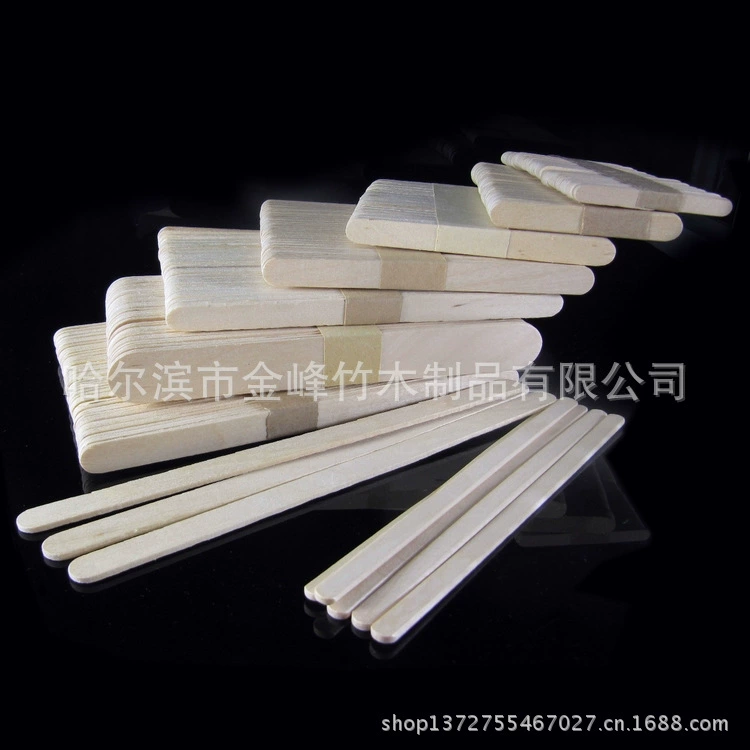 Оптовая продажа от производителя 93/114/140 деревянные палочки для мороженого с прямыми краями можно отпечатать