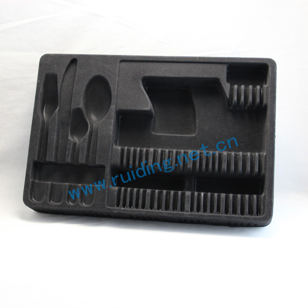 厂家供应化妆品包装，高档ps植绒吸塑，植绒ps内托定做