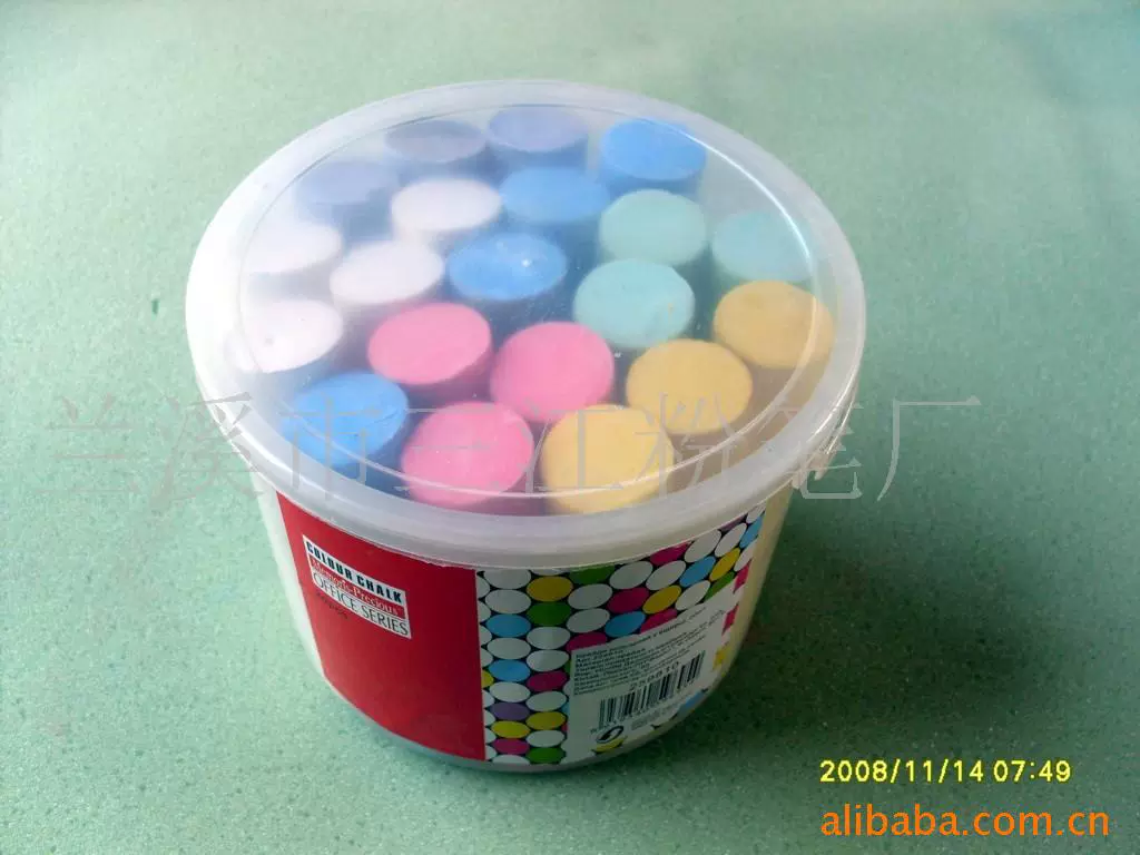Hexagonal chalk dust-free for home use, 15 pieces, 5 colors, training