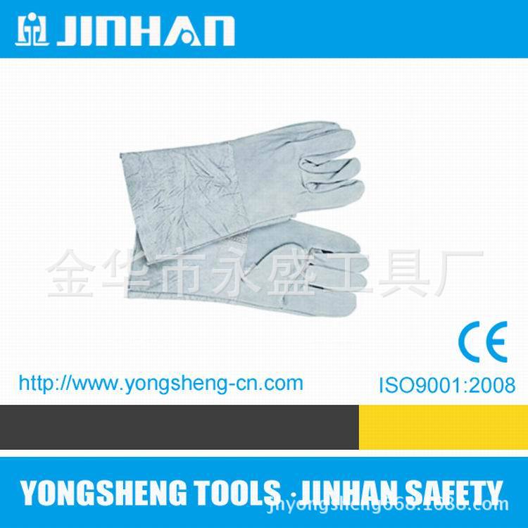 厂家直销牛二层皮棉纱涂胶加托胶袖浆袖全掌驳掌长短14和16寸手套