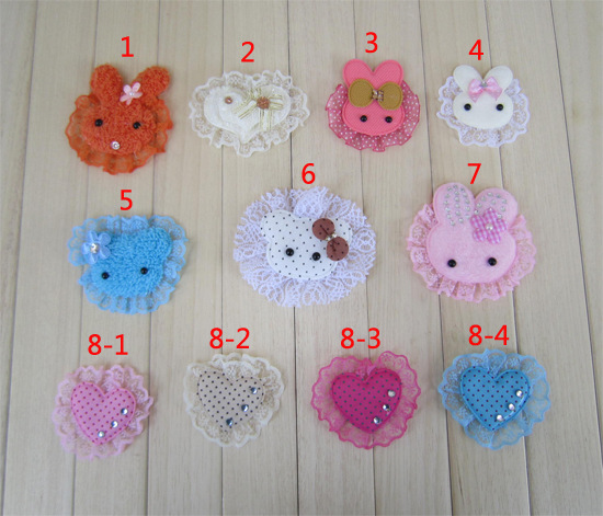 兔头花边 布贴衣服补丁贴 热熔胶贴 儿童宝宝布贴