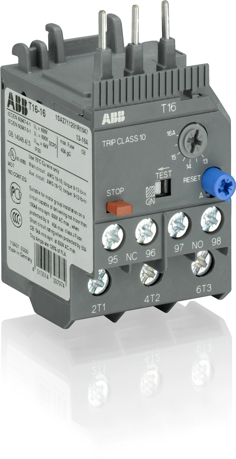 ABB T серия термозависимый перегрузочный реле T16-10;10114925