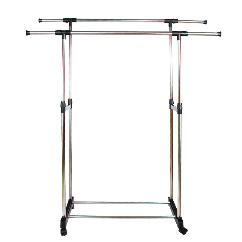 美典家居 批發代發 不鏽鋼雙杆加長伸縮 組合曬衣架 折疊曬被架