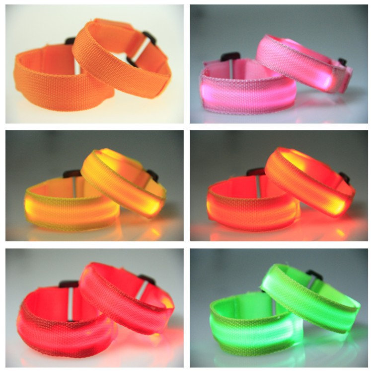 LED发光手腕带大号和小号6个色现货供应 (19)