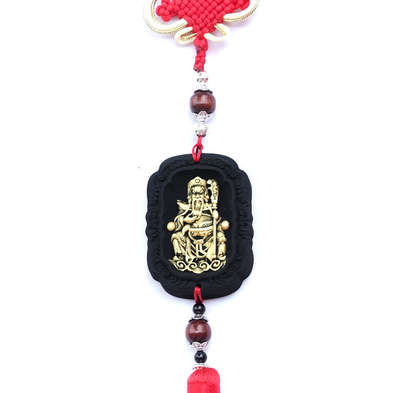 Lucky Guan Yu Activated carbon carving Arts and Crafts Car hitch Discrepancy Safety Carbon carving Decoration automobile Jewelry