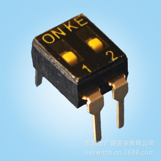 长期批发拨码开关DSIC系列1-12位 KE牌原厂正品保证DSIC02THGET