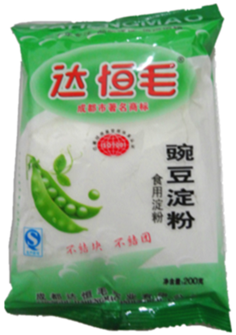 批发成都达恒毛豌豆淀粉200g   可做伤心凉粉 拌凉粉 一件50袋|ru