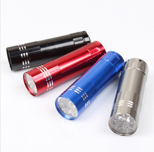 铝合金9LED手电筒 迷你小电筒 9灯小手电 礼品/纪念品|ms