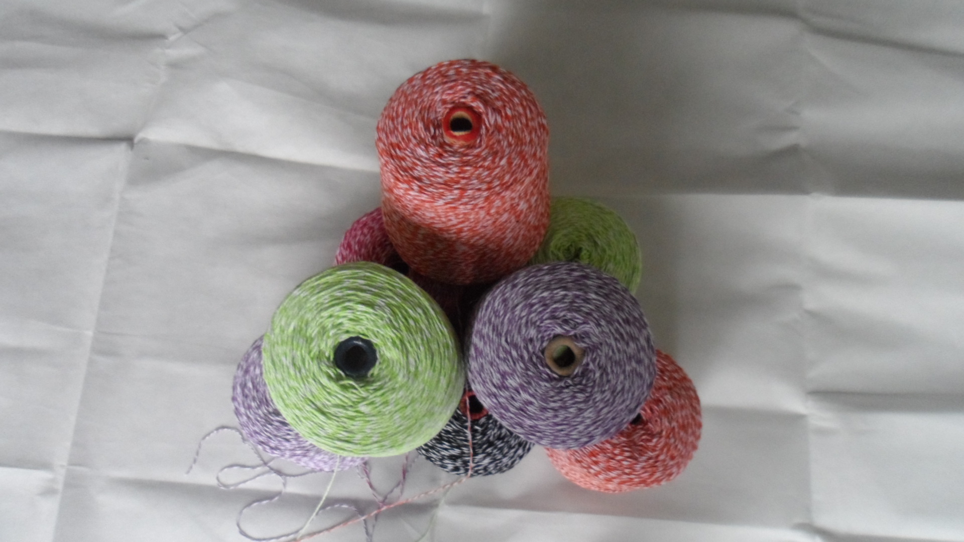 棉纱 再生棉纺纱线 流纺筒纱 纺织气流纱 合股再生棉纱