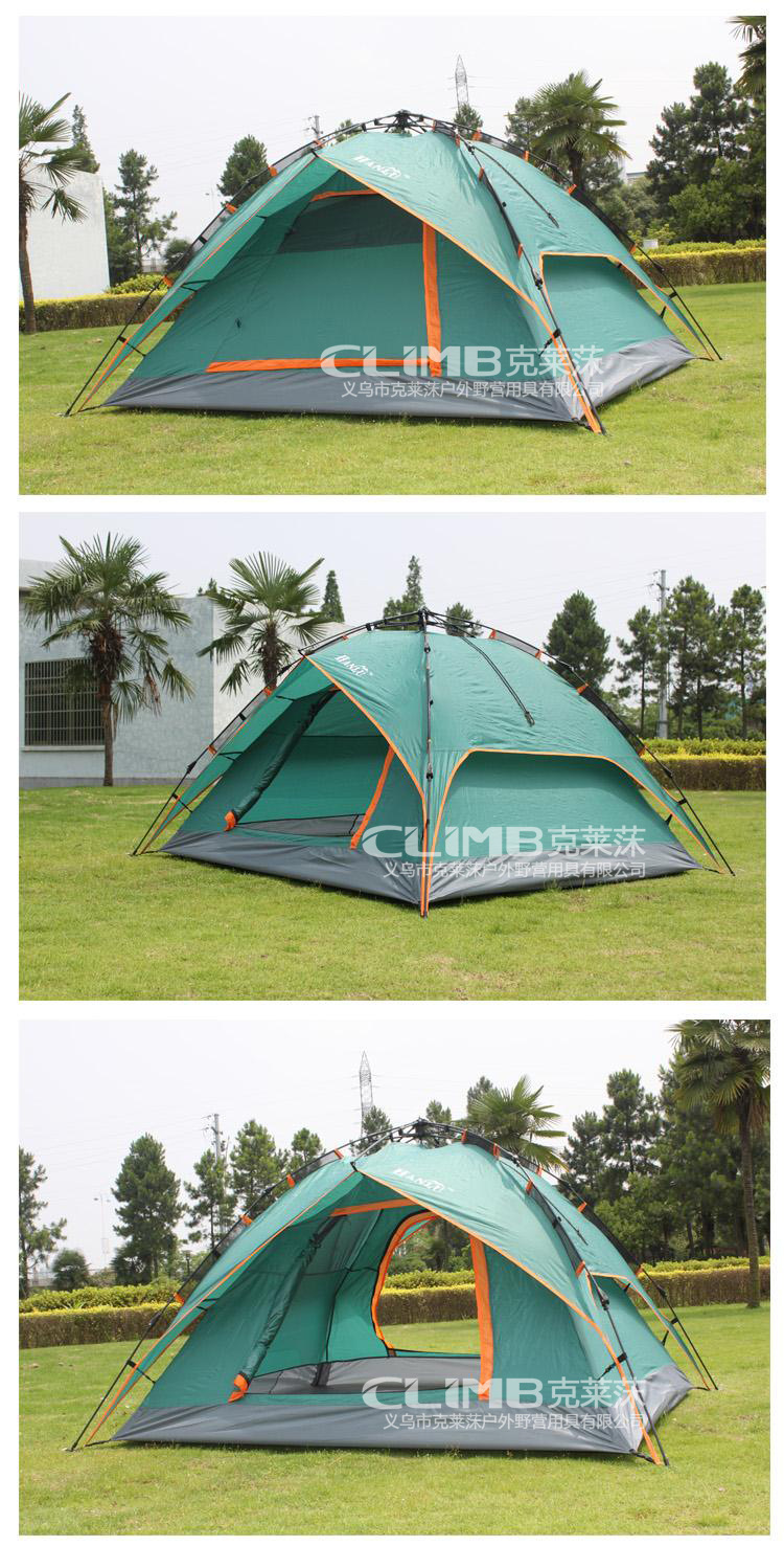 Clay Chu Authentic 3-4 Double Multi-person Automatic Tent Outdoor Rainstorm Prevention Couple Quick Open Automatic Tent