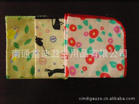 厂家供应外贸优质全棉印花纱布抹布 家具厨房用品清洁抹布批发