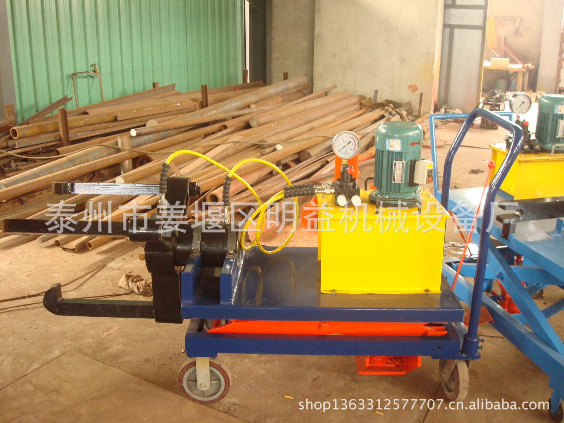 移动式电动小车升降拉马,LDC-50t小车式升降式电动液压拉马