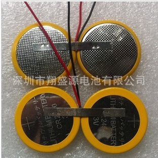 CR2450 3V电池 两个CR2450并联 带线 CR2450焊线电池 门禁卡电池