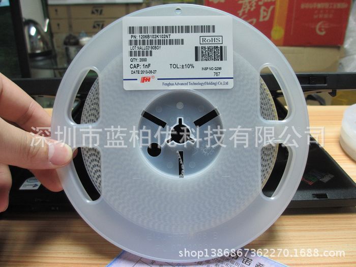1206高压贴片电容 1206-102K 1NF 耐压1KV 材料X7R 全新手上现货