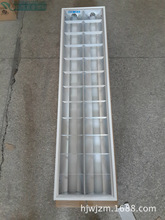 厂家供应 华杰照明 2*40wT8明装吸顶式吊装亚光铝格栅灯盘led灯盘