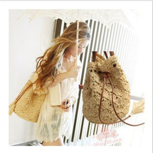 Hand-woven small pepper with straw knitting bag and new style lady bag