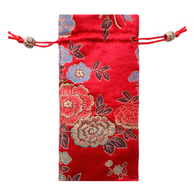 厂家直销双层织锦缎束口袋子 中国风个性工艺礼品木梳梳子包装袋|ms