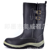 勞保靴子冬季棉款安全工作防護鞋生產廠家批發鋼包頭牛皮電焊鞋