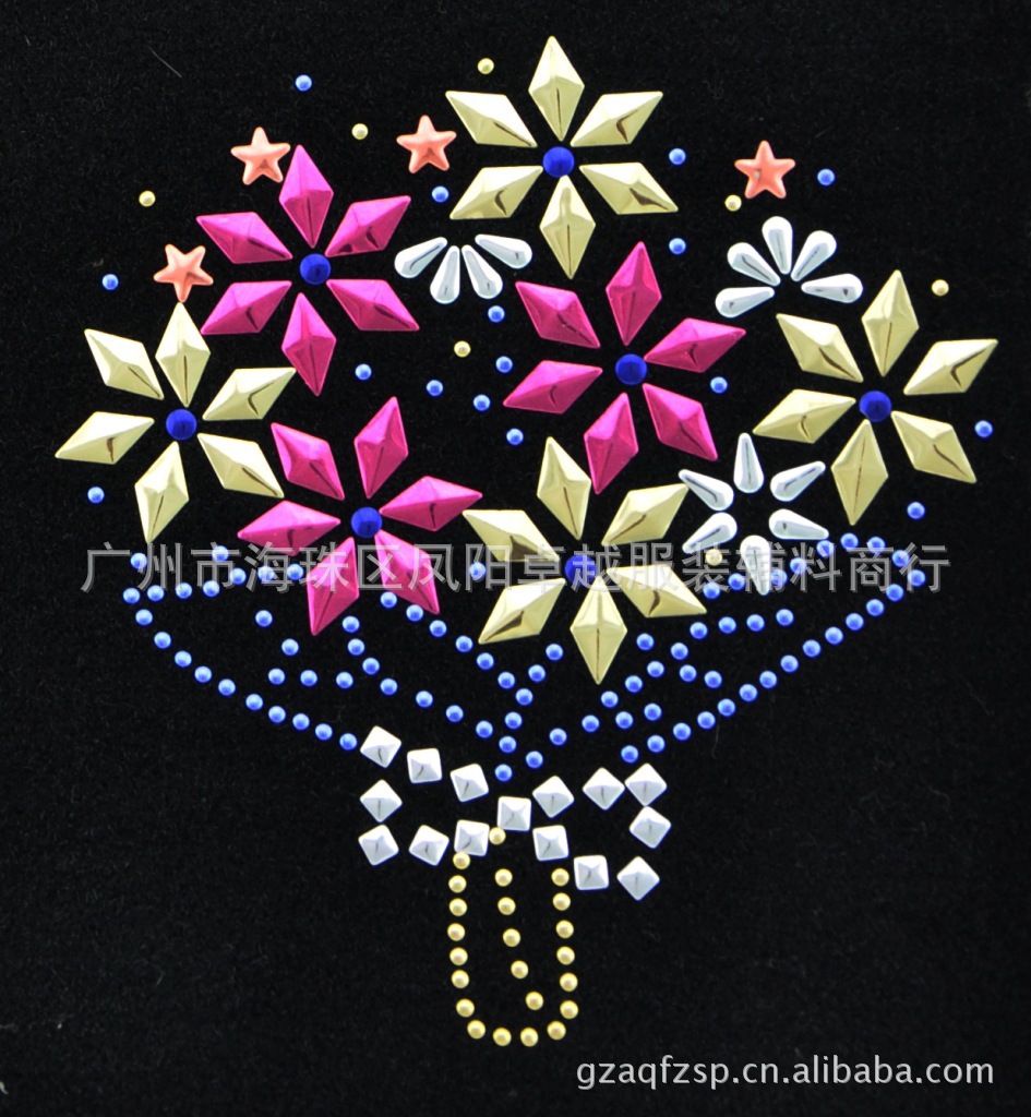 厂家烫钻图案烫图 加工设计烫图 卓越diy商品烫图