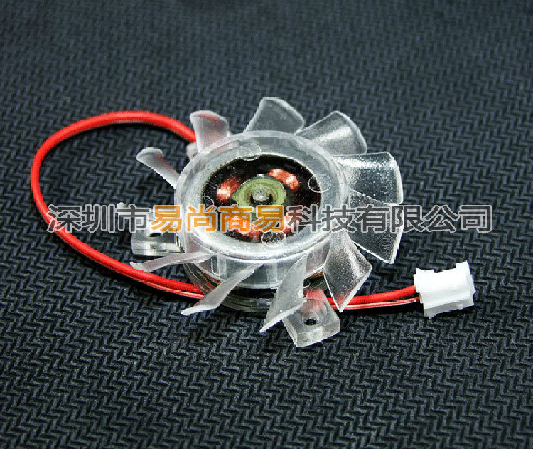 4CM transparent Leaf Video card Fan Equilateral]computer periphery parts Wholesale Dissipate heat Fan miniature Fan