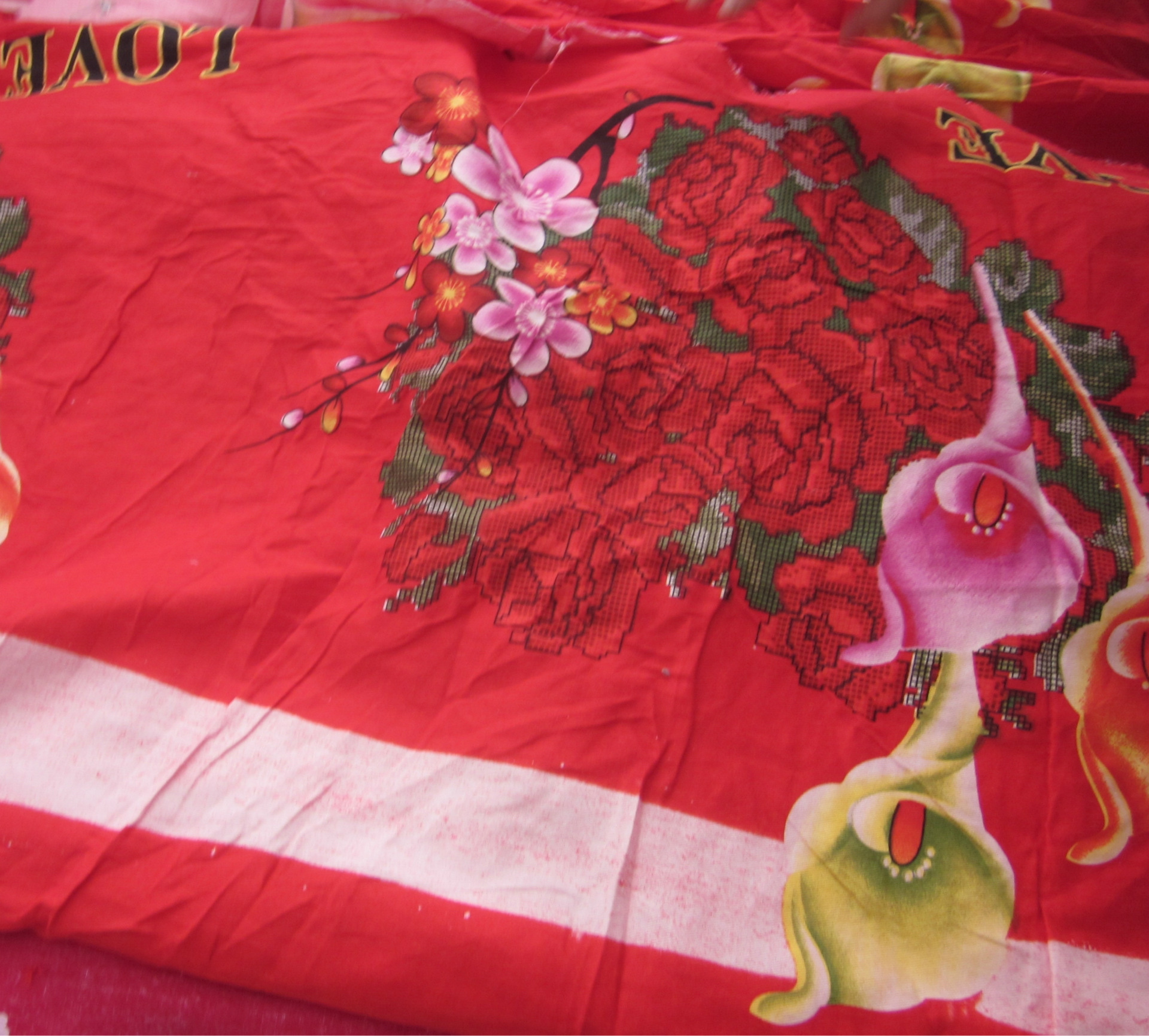 全涤磨毛印花布  生态棉  分散印花 染色布床品面料