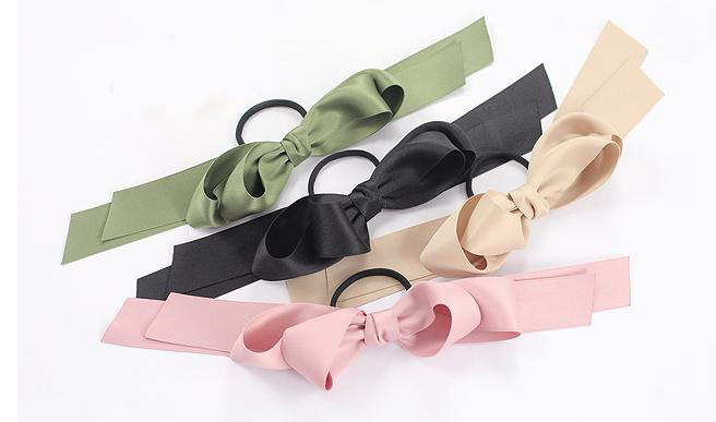 Hot Sale Hair Accessories Hair Band Sweet Oversized Ribbon Bow Hair Band Popular Bow Tie Hair Rope Wholesale display picture 7