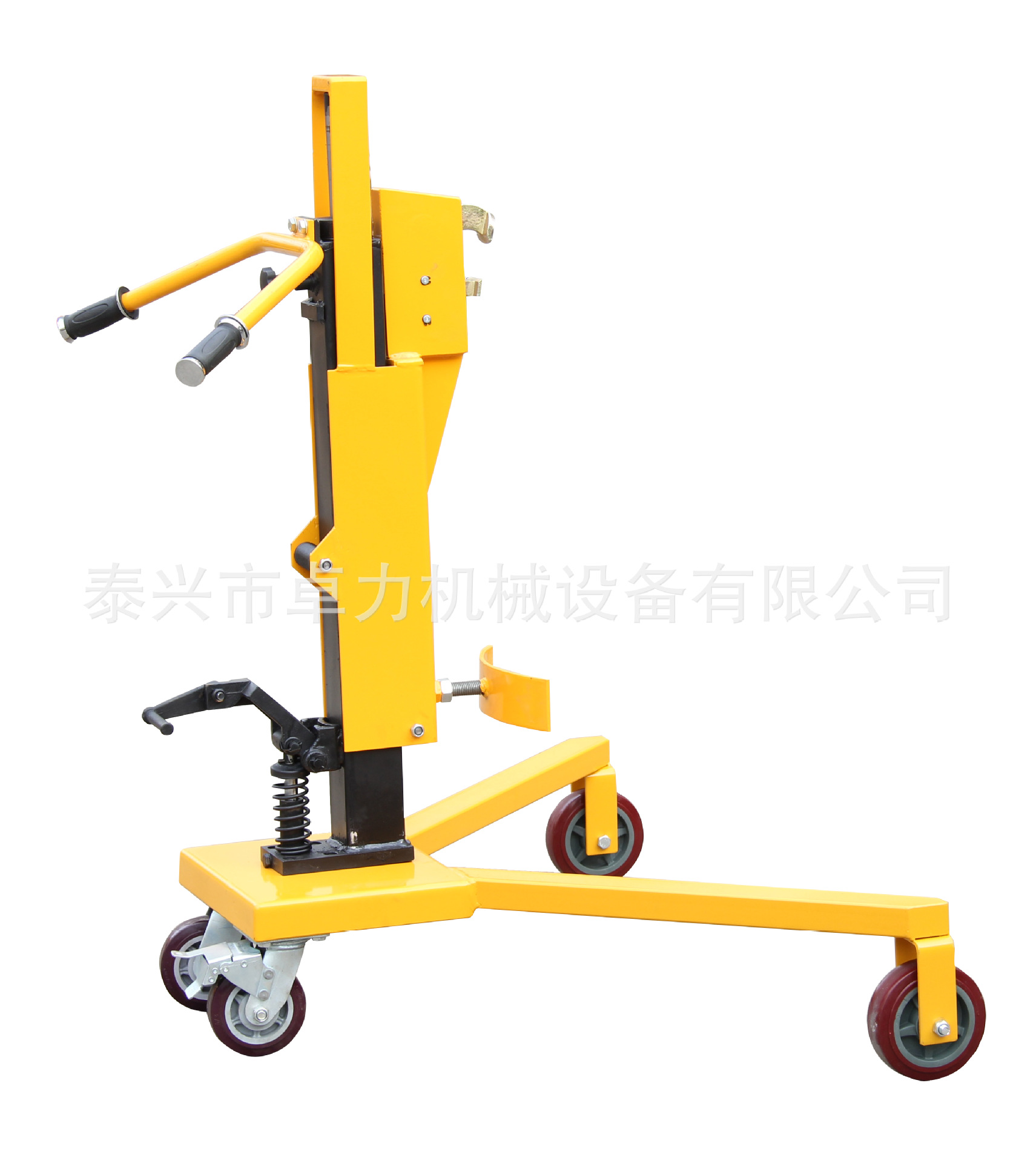 东莞载重350公斤脚踏式液压油桶车，油桶装卸车