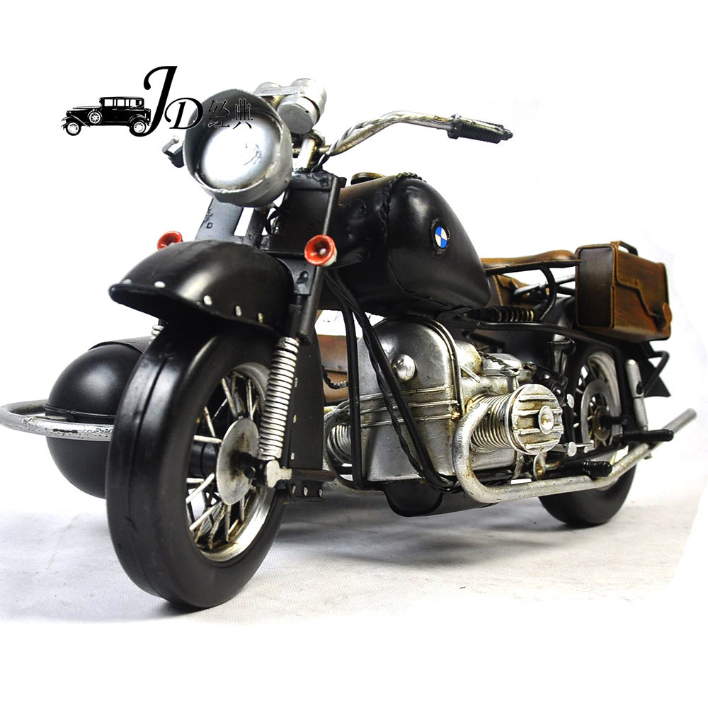 JLM1451-BK手工铁艺复古摩托车