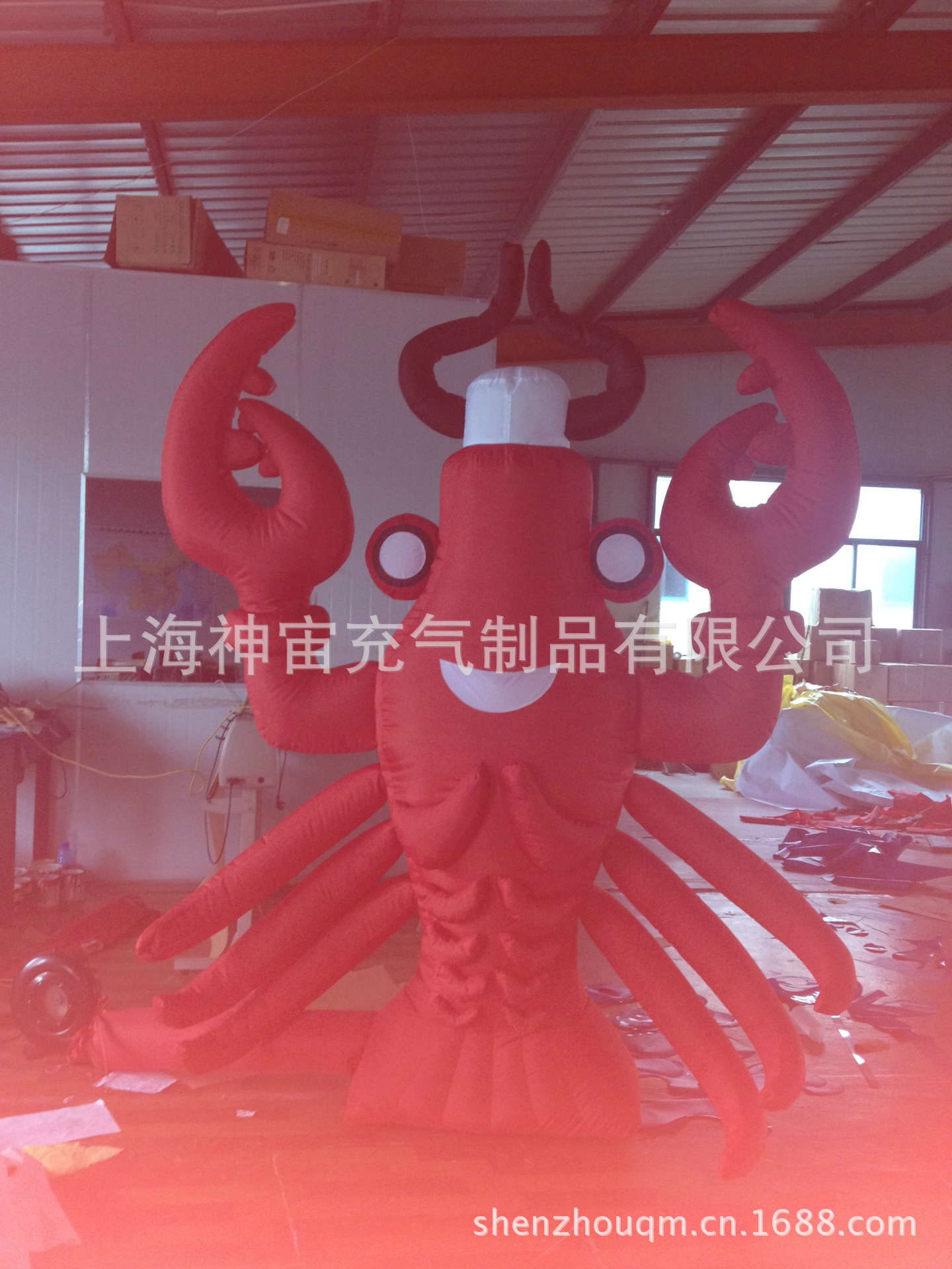 厂家批发龙虾,龙虾气模,龙虾卡通模型,固定卡通龙虾气模,
