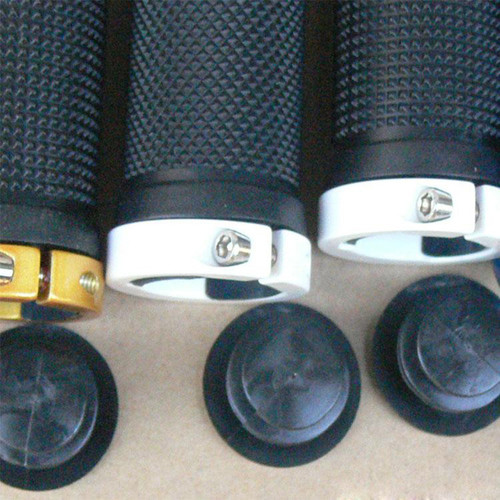 Bicycle handlebar cover mountain bike handlebar aluminum alloy double-sided locking handle cover dead-fly bicycle anti-slip handlebar rubber cover