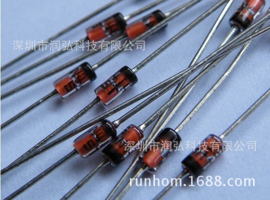 插件玻璃封装稳压二极管1N4746A 18V 14mA DO-41 ST原装正品