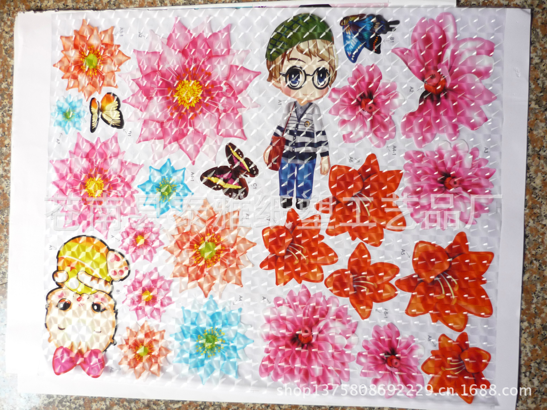 厂家直销pvc pp pet  书包印刷吊牌  钱包皮 拉杆箱冰包uv印花片