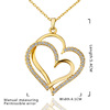 Accessory, hair mesh, jewelry, necklace, diamond, pendant heart-shaped, wholesale, European style