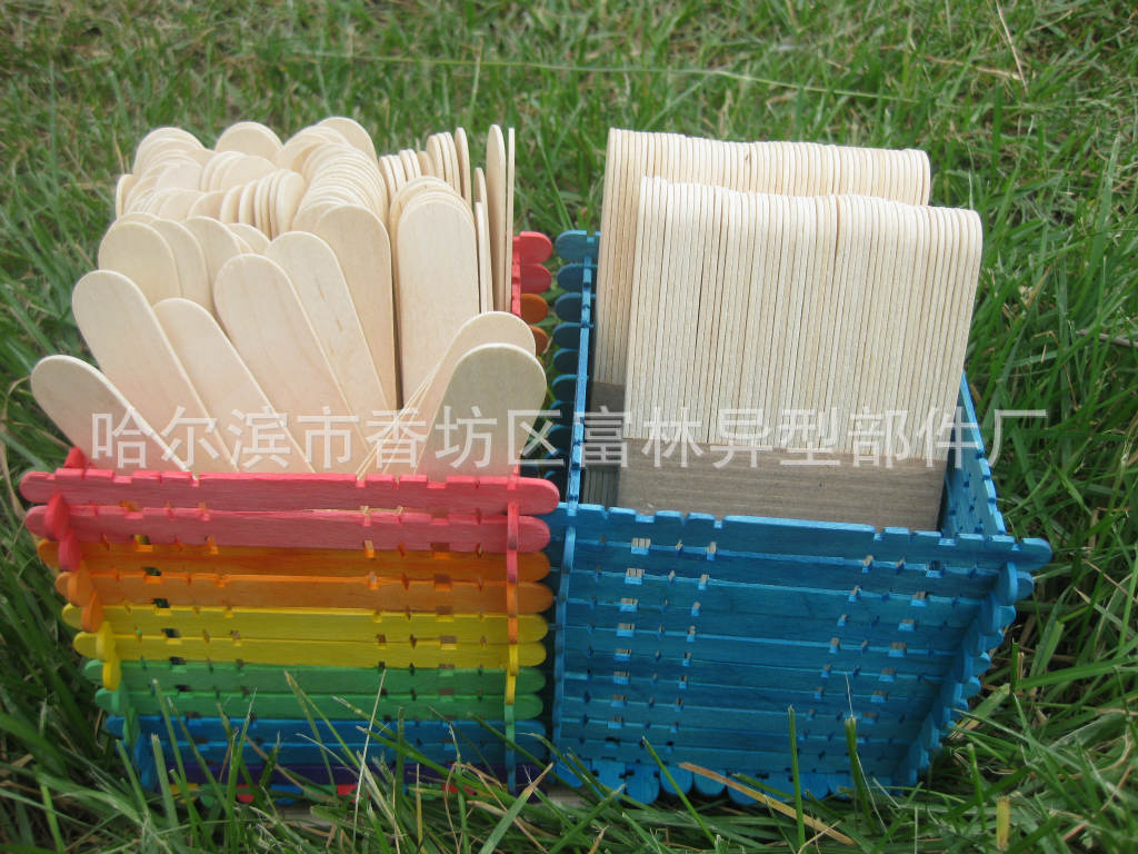 批发雪糕棒一次性原色压舌板桦木木制品diy材料冰棍杆可logo 阿里巴巴