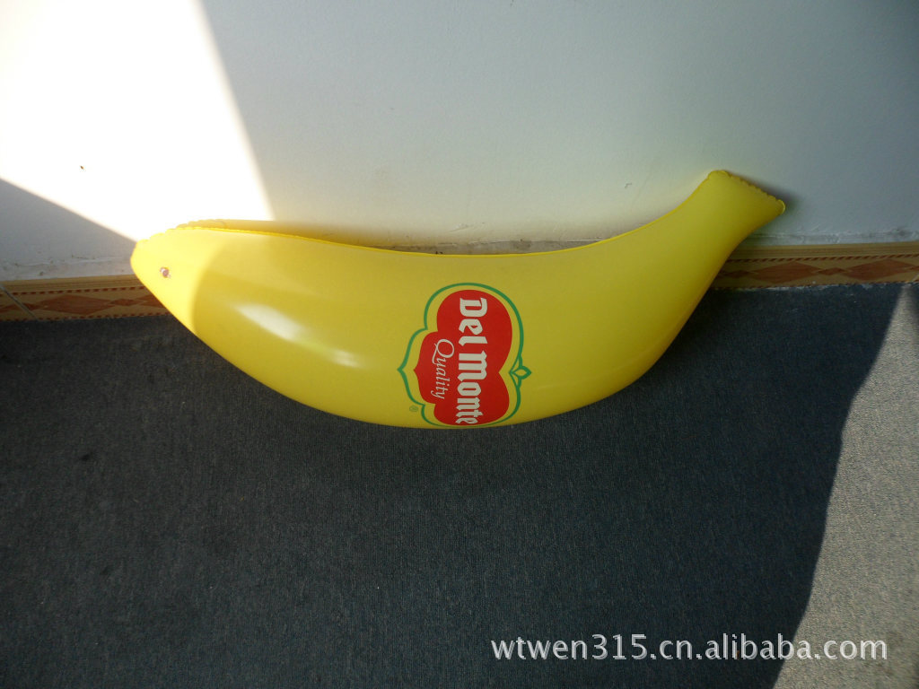 厂家供应PVC充气香蕉菠萝等仿真水果  定制PVC吹气香蕉