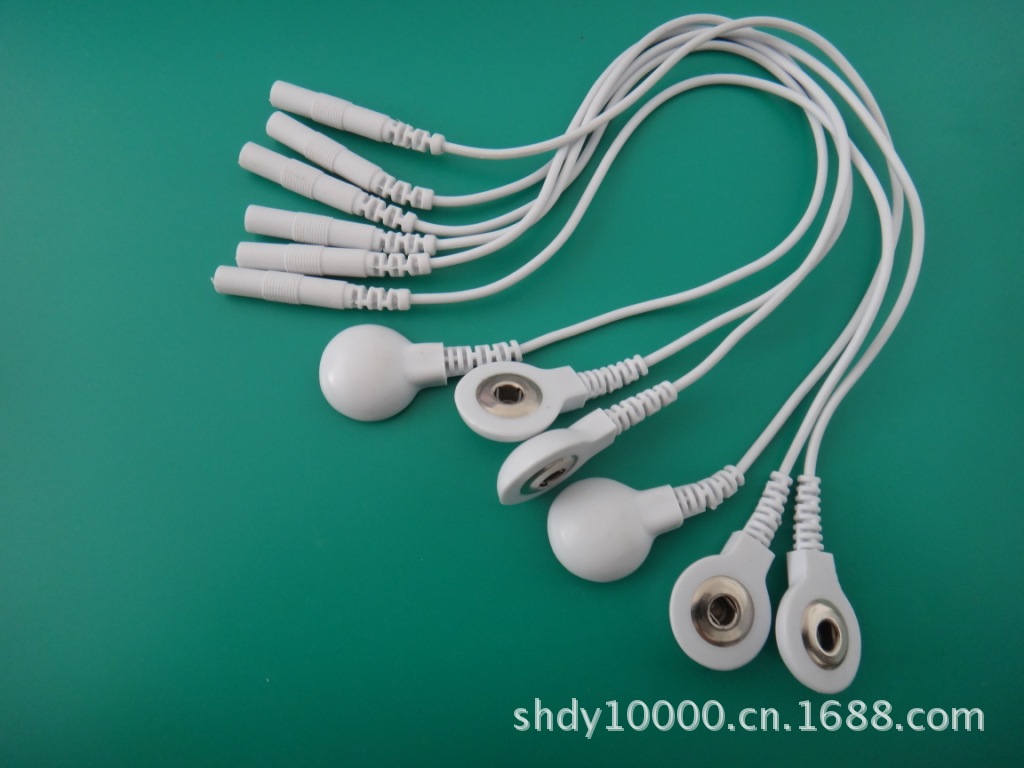 供应尾巴线，理疗仪转换线，纽扣短线 按摩手套连接线