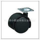 厂家直销脚轮家具万向轮1.5寸尼龙轮插杆刹车40m寸2寸5om办公专用