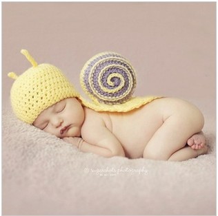 蜗牛造型婴幼儿手工帽手钩帽子动物造型帽子蜗牛帽手钩摄影道具