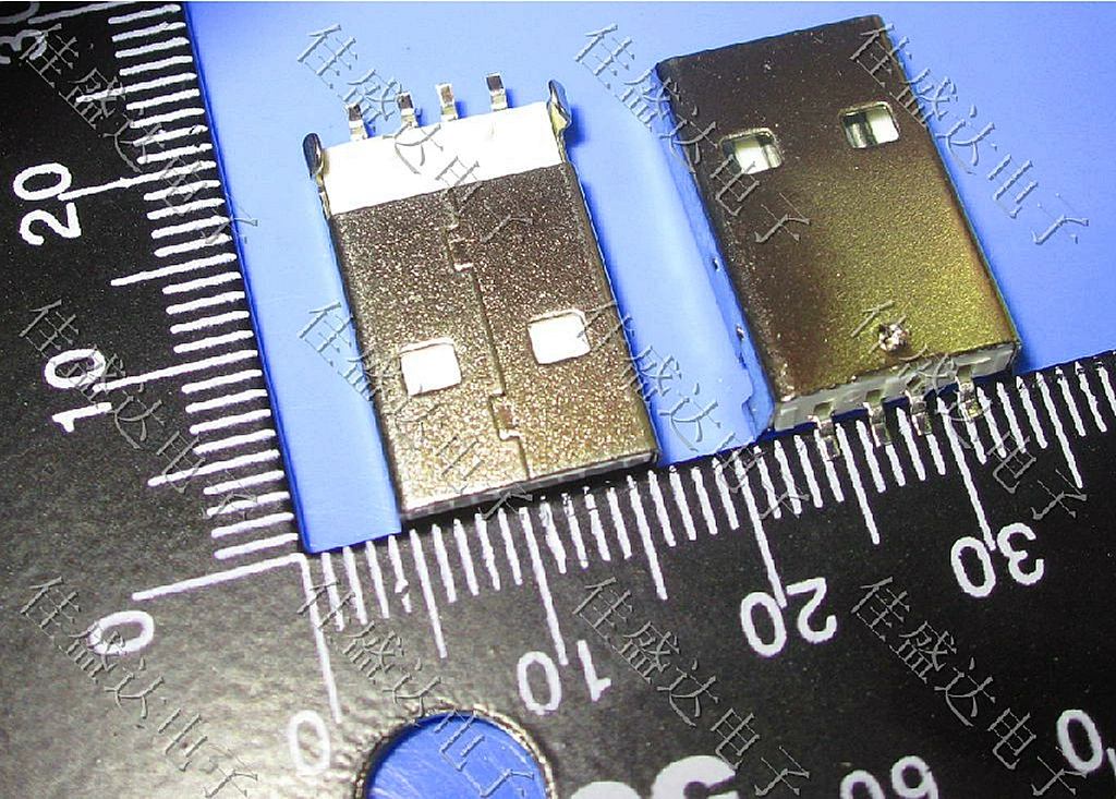 USB разъем белый A-голова A-голова A-голова 90-градусная панель сварки на ножке прямой ввод